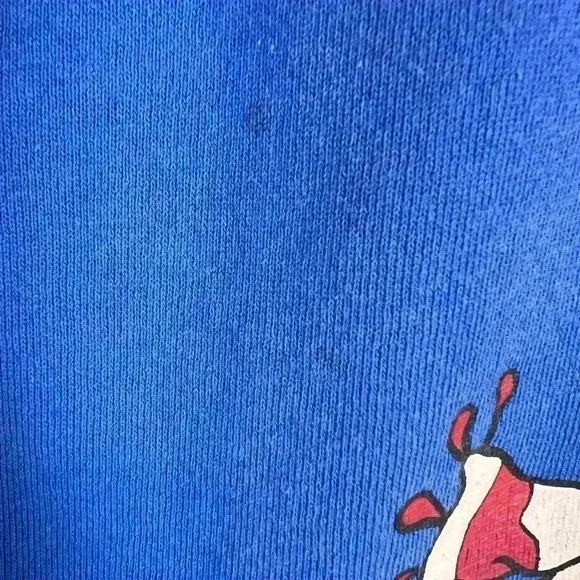 VTG Hanes Sport Snowman Winter crew neck sweatshirt size XL USA made **stain** - Picture 4 of 9